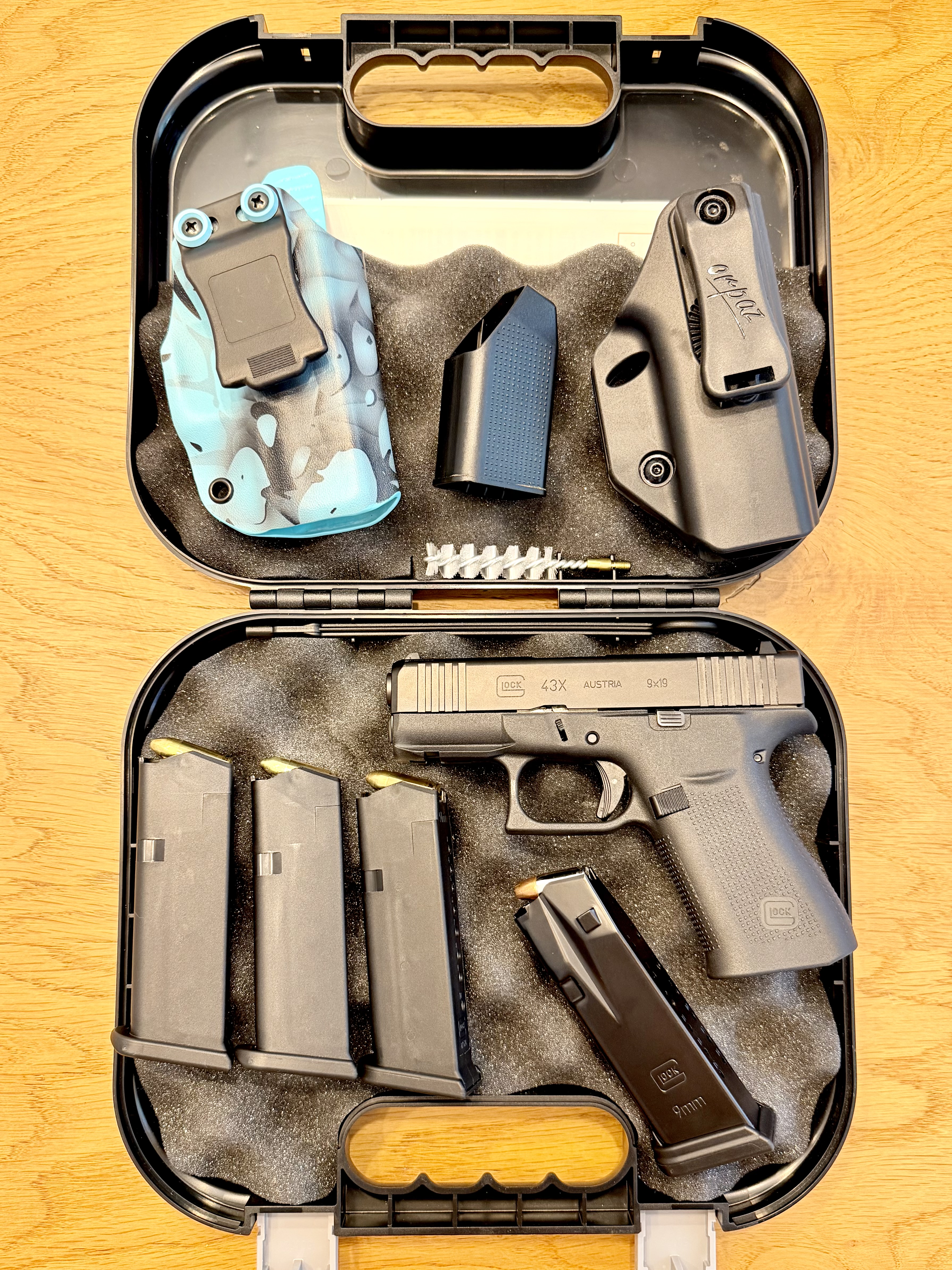Glock 43X דגם אוסטרי (לא MOS, עם מסילת פיקטיני)