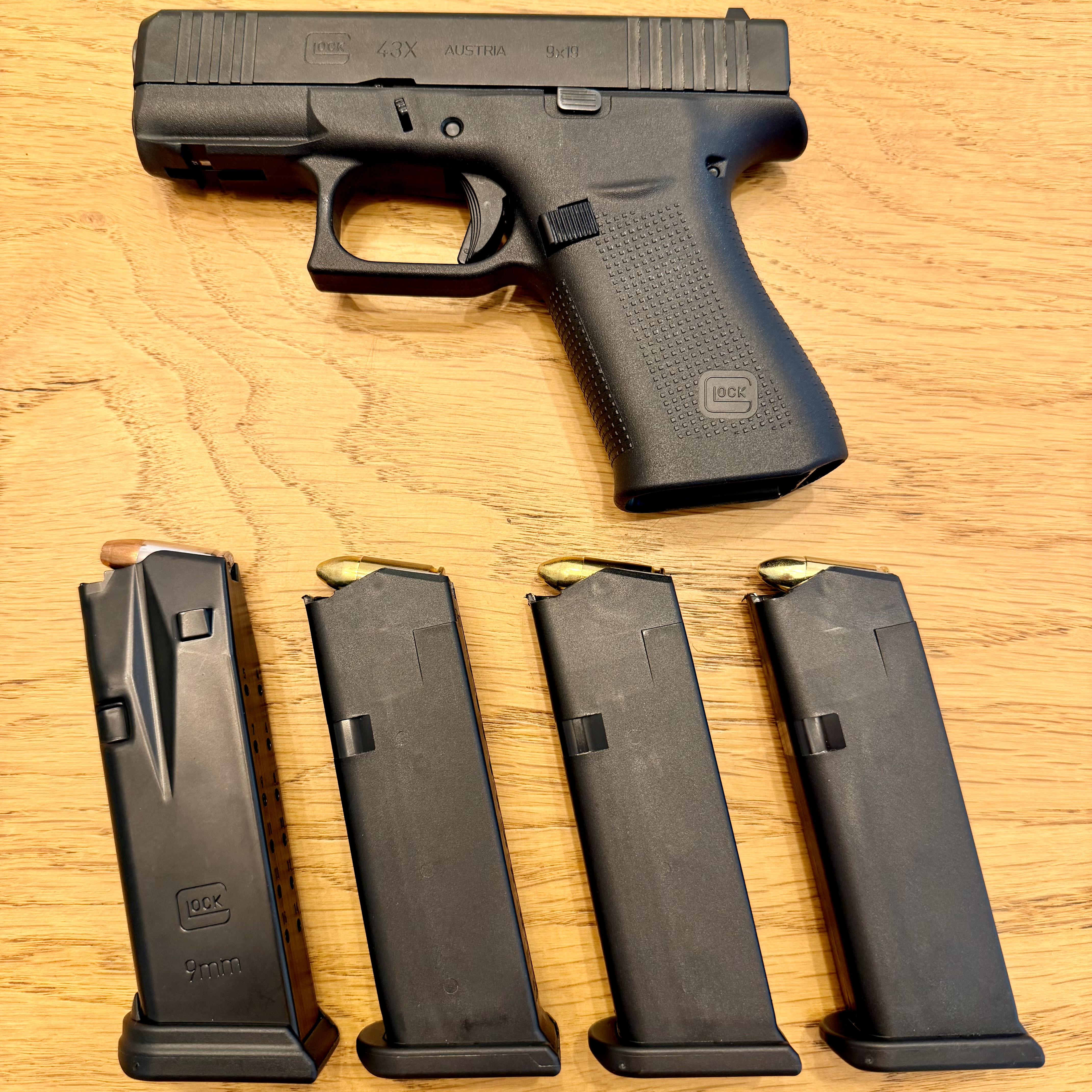 Glock 43X דגם אוסטרי (לא MOS, עם מסילת פיקטיני) 2