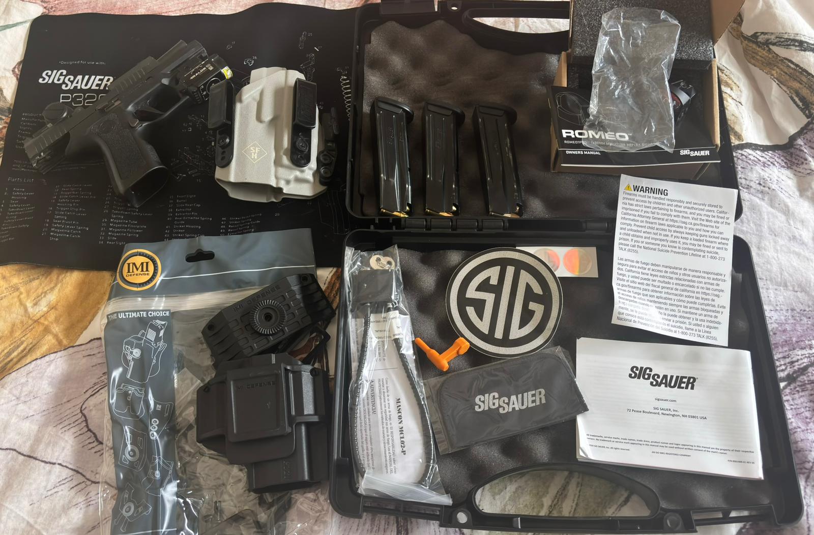 SIG Sauer P320 XCompact, כולל כוונת השלכה + כוונת ברזל ייחודיות + נרתיק איכותי וורסטילי